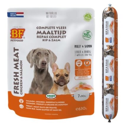 Vleesvoeding Kip & Zalm - BF Petfood - Biofood - 1