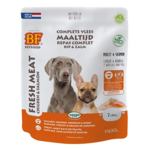 Vleesvoeding Kip & Zalm - BF Petfood - Biofood - 1