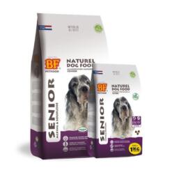 BF Petfood Senior hondenvoer verpakking 12,5 kg en 3+1 kg naast elkaar