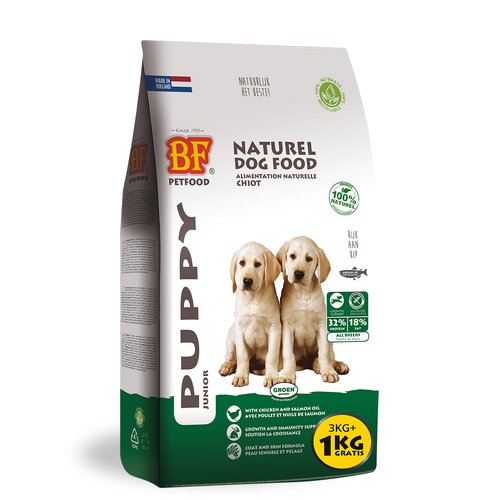 Puppy Krokant 9 BF Petfood Puppy Krokant Glutenvrij droogvoer voor pups en jonge honden 3+1kg