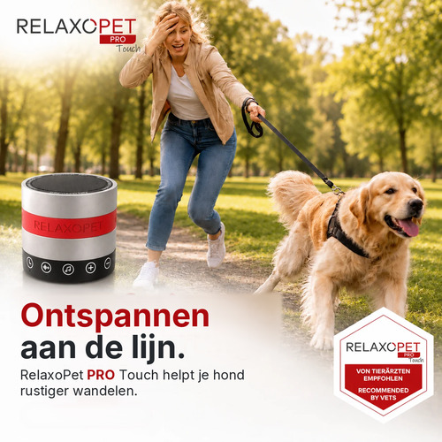 RelaxoPet PRO Touch anti-stress systeem voor honden 10 RelaxoPet PRO Touch voor rustiger wandelen met een hond die aan de lijn trekt