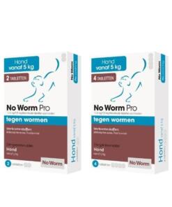 No Worm Pro Hond Grote hond 2 en 4 tabletten