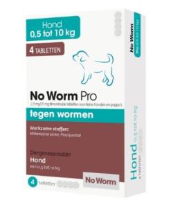 No Worm Pro Hond Kleine hond 4 tabletten