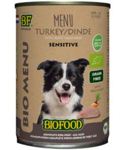 Bio Kalkoen Menu 8 Bio Kalkoen Menu blik 400gram