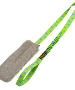 Faux Fur Squeaky Bungee Chaser 10 Faux Fur Squeaky Bungee Chaser - Groen