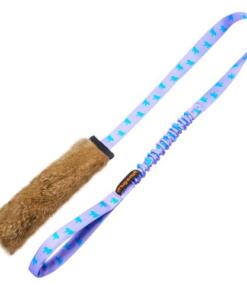Rabbit Skin Squeaky Bungee Chaser Lila