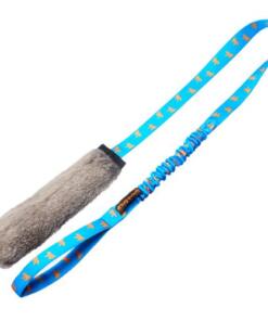 Rabbit Skin Squeaky Bungee Chaser Royal Blue