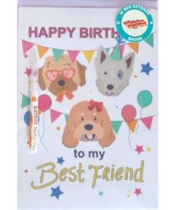 Verjaardagskaart voor je hond 9 Happy Birthday Best Friend