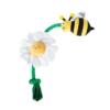 I'm Pollen For You | Hondenspeelgoed Touw met Squeaker en Crinkle 2 Pluche touwspeelgoed voor honden met bij en bloem figuur, squeaker en crinkle papier