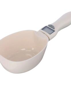 Voerschep met digitale weegschaal