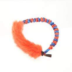 Faux Fur Bungee Ring oranje