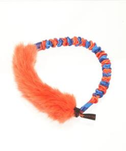 Faux Fur Bungee Ring oranje