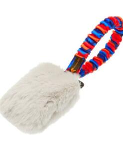 Faux Fur Pocket Bungee Squeaker oranje