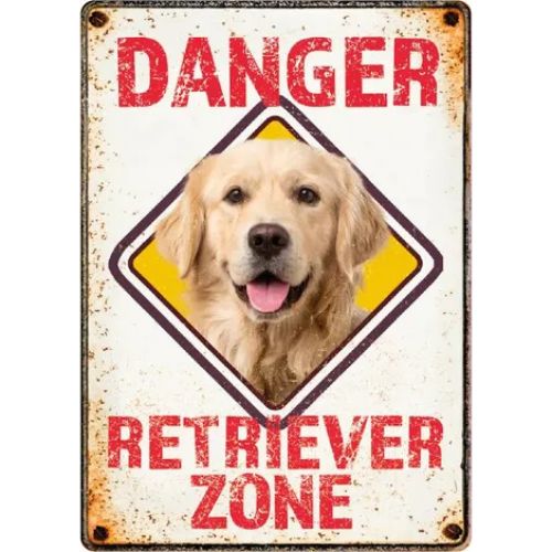 Sign Metal Danger Retriever Zone 3 Sign Metal Danger Retriever Zone