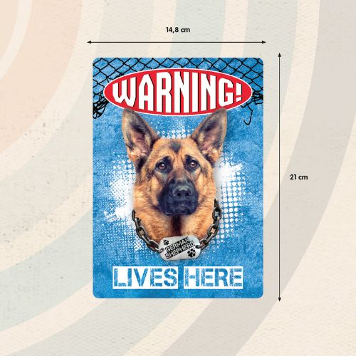 Sign Metal Warning German Shepherd Lives Here 4 Sign Metal Warning German Shepherd Lives Here