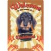 Sign Metal Welcome to the home of a Dachshund