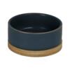 Voerbak Keramiek Hout Blauw