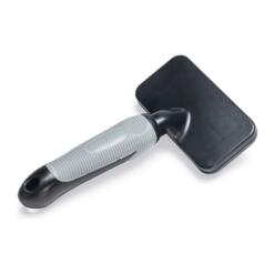 Handvat van de Beeztees slickerborstel met antislip grip
