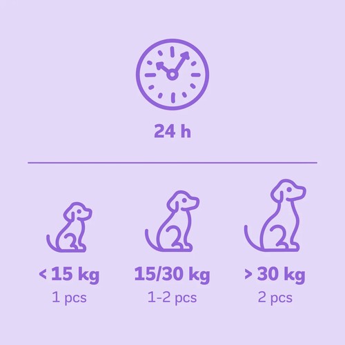 Braaaf Geperst Been Zalm | Kauwbot van Zalmhuid 4 Doseeradvies Braaaf geperst been zalm per dag voor honden tot 15 kg, 15 tot 30 kg en boven 30 kg