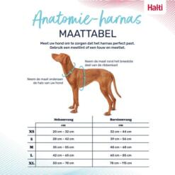 Anatomy Tuig Halti Maattabel