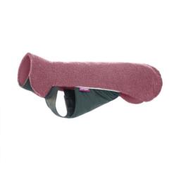 PolarPomppa fleece hondentrui in Mallow, oudroze sherpa fleece met hoge kraag