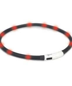 Siliconen Halsband Dogini zwart met licht