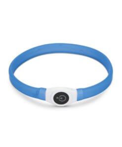 USB Halsband Glowy Blauw