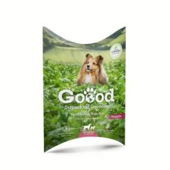 GOOOD Soft Snack Rode Biet 70g verpakking met Sheltie in bietenveld