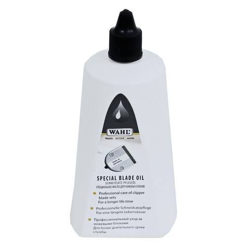 Tondeuse olie van Wahl voor messen en snijsets 3 Wahl tondeuse olie Special Blade Oil in wit flesje met zwarte doseertuit