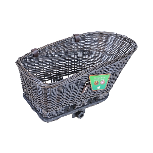 Fietsmand Riet Achterop + Rek Grijs 5 Fietsmand Riet Achterop + Rek Grijs