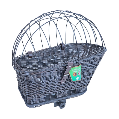 Fietsmand Riet Achterop + Rek Grijs 6 Fietsmand Riet Achterop + Rek Grijs