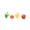 Beeztees Fruit Jammi – Vinyl hondenspeelgoed met piep | Assorti 1 Beeztees Fruit Jammi vinyl hondenspeelgoed – set van vier figuren met piep: mais, tomaat, banaan en aardbei