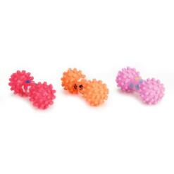 Spelen met je hond 4 Beeztees vinyl halter met stekelballen – hondenspeelgoed in verschillende kleuren, 16,5 x 7 cm
