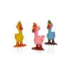 Beeztees Turkinies Latex Hondenspeelgoed met Piep – Assorti 1 Drie Beeztees Turkinies latex hondenspeeltjes met piep in oranje, roze en blauw, 17x9,5x8,5 cm