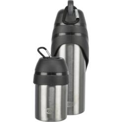 Trixie reisfles hond beide maten 300ml en 750ml RVS