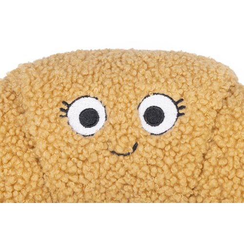 Beeztees Croissant Flaky – Pluche Hondenspeelgoed Bruin 4 Beeztees Croissant Flaky hondenspeelgoed detail zijaanzicht