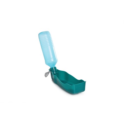 Beeztees Drinkfles Hond Draagbaar met Riemklem 6 Beeztees draagbare drinkfles hond 500ml blauw met open drinkbakje en riemklem