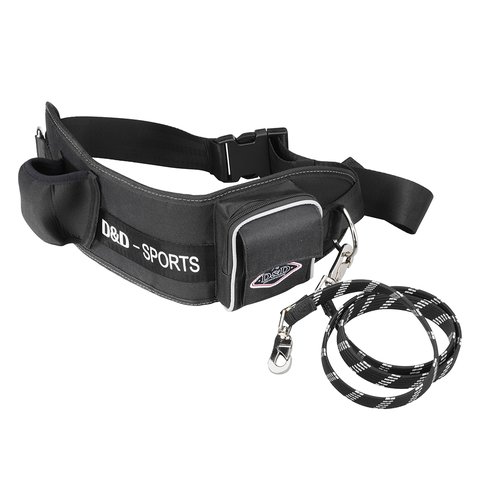 D&D Active Walker Joggingset Hond 2 D&D Active Walker joggingset voor honden – zwarte uitvoering met riem en elastische lijn