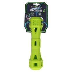 Dog Comets Airflow Bone maat L groen – apporteerspeelgoed voor honden van TPR-rubber