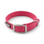 DOG Copenhagen Urban Classic: nieuwe halsband en lijn van veganistisch leer 9 DOG Copenhagen Urban Classic hondenhalsband roze (Wild Rose), volledig aanzicht in ringvorm, witte achtergrond
