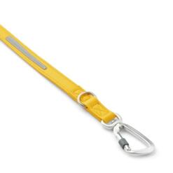 DOG Copenhagen Urban Classic hondenlijn geel – detail aluminium karabiner en reflecterende strip