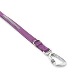 DOG Copenhagen Urban Classic hondenlijn paars – detail aluminium karabiner en reflecterende strip