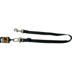 ylon autogordel hond zwart 20 mm, verstelbaar van 40 tot 60 cm