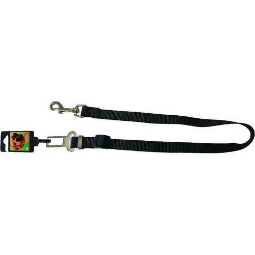 Nylon Autogordel Hond 3 ylon autogordel hond zwart 20 mm, verstelbaar van 40 tot 60 cm