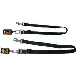 Nylon autogordel hond zwart, beide varianten 20 mm en 25 mm