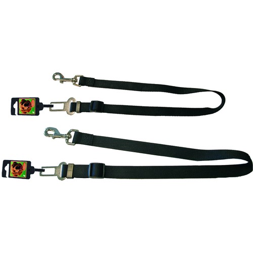 Nylon Autogordel Hond 2 Nylon autogordel hond zwart, beide varianten 20 mm en 25 mm