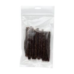 Softsticks paard hondensnack graanvrij, hersluitbare verpakking 100g met donkerbruine vleessticks