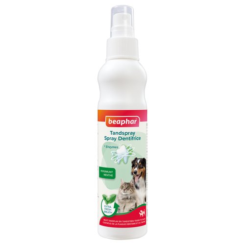 Tandspray Hond & Kat met Enzymen 2 Tandspray voor hond en kat met tandverzorgende enzymen tegen tandplak en tandsteen