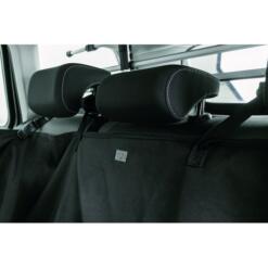 Trixie label op de auto-beschermdeken, bevestiging rondom hoofdsteun voorstoelen