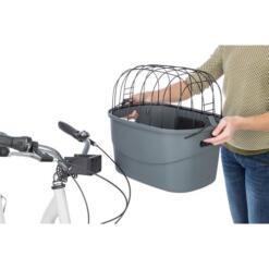 Trixie Stuur-Fietsmand voor Honden – Grijs 54 Trixie stuur-fietsmand montage universele houder stap 7: eindresultaat